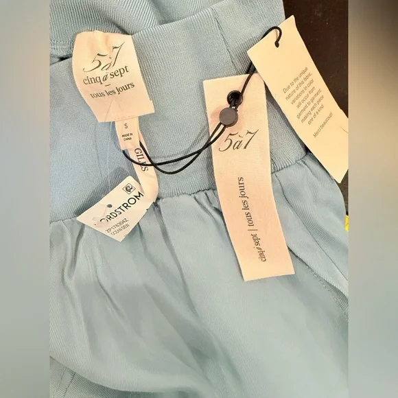 Cinq à Sept Blue and Light Blue Jogger Pants in Ocean Dew NWT - Picture 9 of 13